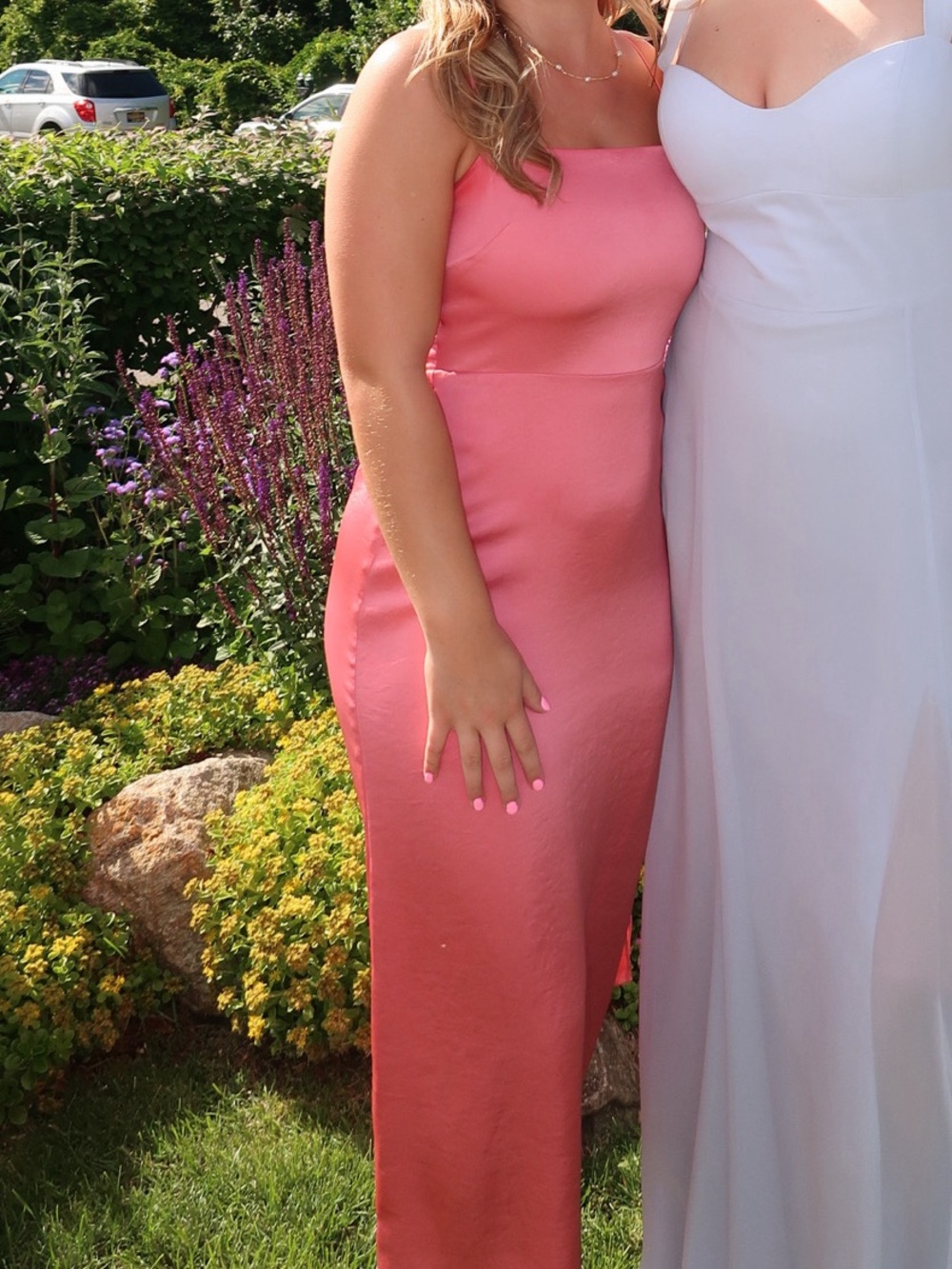 Pink Satin Slip Dress